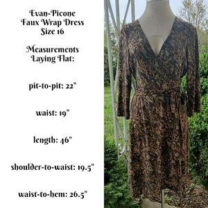 💥BLACK FRIDAY BOGO FREE EVERYTHING💥 Evan-Picone Abstract Camo Wrap Dress